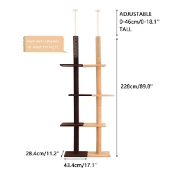 Árbol para gatos extensible de más de 2 metros